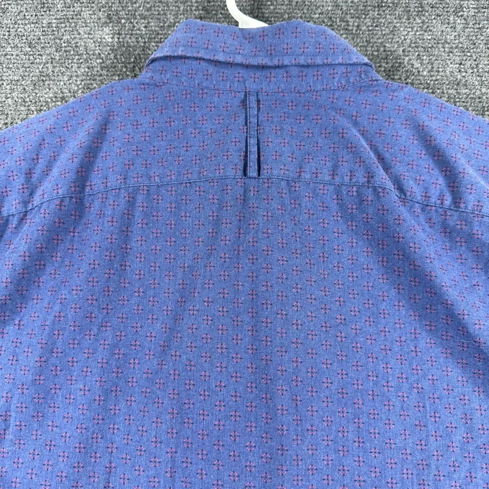 Banana Republic Button Down Mens XL Extra Large Blue Grant Slim Fit Luxe Poplin